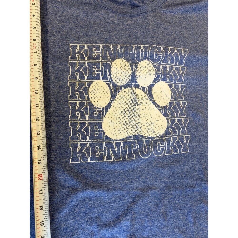 Kentucky Wildcats T Shirt Adult 2XL Blue Paw Print Graphic Short Sleeve Dri Fit - Picture 3 of 5